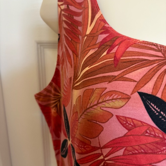 Tommy Bahama Maroon Floral Tank Shelf Bra Size L NWT - Picture 5 of 11
